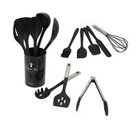 14Pcs Silicone Cooking Utensils Set, Complete Kitchen Utensils Set with Heat Insulated Handle, Non - Slip Grip Cooking Tools for Home Restaurant, Includes 13 Stainless Steel Kitche