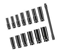 14PCS Sturdy Ratchet Wrench Set with Flexible Extension for Auto Repair and Household Use Compact Moment Socket Set