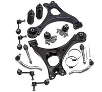 14Pcs Suspension Kit Front Lower Control Arms Tie Rods Compatible With 2006 To 2011 Civic Sedan Coupe