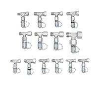 14Pcs Tee Fittings Connector Set - Hydraulic Fitting Tee Kit Include JIC37 and JIS30 Test Fittings, for Excavators and Construction Machinery Hydraulic Systems