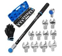 14PCS Torque Wrench Set, changeable Crows Foot Wrench, 1/2" Drive Ratchet | 13-30MM Flare Nut Torque Wrench with Ajustable Torque Wrench 30-210 Nm 36 Teeth Dual-Direction