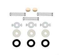 14PCS Trumpet Valve Repair Kit with Springs Felt Washers Cork Pads for Brass Instrument Maintenance Piston Guide Replacement Parts Silver White 18.5mm