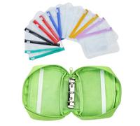 14Pcs Waterproof Medicines Tablets Pouches Set Odorless Polyester Fabric for Secure Pills Keeping At Home Clinical Grade Polyester Medicines Holders