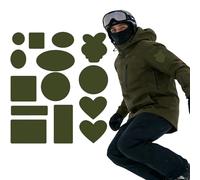 14PCS Waterproof Repair Patches for Down Jacket, Self-Adhesive Nylon Fabric Patch Kit for Puffer Coat, Tent, Clothing-Machine Washable, Tear Resistant, All-Purpose Fixing Tape (Olive Green)