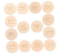 14Pcs Wood Milestone Discs Monthly Milestone Cards for Newborn Photography Props Growth Markers Shower for Recording Precious Moments