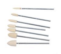 14pcs Wool Polishing Wheel Set 3mm Shank for Rotary Tools - Felt Buffing Pads for Metal Glass Jewelry - 65mm Extended Handle Grinding Heads