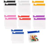 14Pcs Zippered Pill Pouch Reusable Pill Bags Mini Travel Medicine Organizer Portable Self Sealing Medicine Bag Clear Mini Plastic Bags for Pills and Small Items