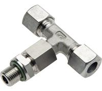 14S & M20x1.5 Stainless Steel T-Shape Tee Cutting Fitting with Male Threads 630 bar Adjustable ISO 8434-1