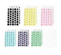 14Sheets Star Pimple Patches for Face - Cute Spot Stickers Hydrocolloid Acne Patches - Black Colorful Star Shape Dots for Spots Treatment - Invisible Waterproof Spot Patches for All Skin Types