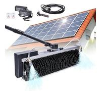 14Solar Photovoltaic Panel Cleaning Tool, Solar Panel Cleaning Brush with 60cm Long Reach Brush, Window Washing Cleaner Equipment, 3.5M/5.5M/7.5M Adjustable Extension Rod,10M Water Pipe