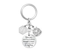 14th Birthday Gifts for Girls Unique Birthday Keyring Keychains for 14 Years Old Boys Birthday Present for Daughter Son Niece Nephew Cousin Birthday Accessories Inspirational Reminder Gifts (14)