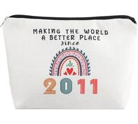 14th Birthday Gifts for Her Makeup Bag Rainbow Cosmetic Bags Keepsake Personalised 14 Year Old Girls Birthday Present Travel Pouch for Best Friend Daughter Sister Niece (2011)