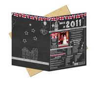 14th Birthday Gifts Ideas for Men or Women. Back In 2011 Giant Greetings Card. Bday Party Decor Home Supplies. Gift for him or her Turning 14 Years Old. Vintage 13x9 In Card with Mailing Envelope