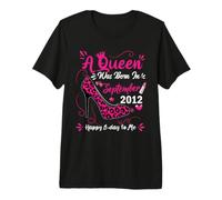 14th Birthday High Heel A Queen was Born in September 2012 Premium T-Shirt