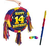 14th birthday pinata with stick - Fourteen party game - Big 18 inch