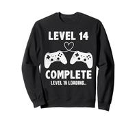 14th Wedding Anniversary 14 Years Retro Level 14 Complete Sweatshirt