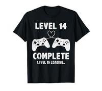 14th Wedding Anniversary 14 Years Retro Level 14 Complete T-Shirt