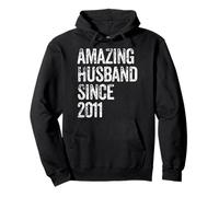 14th Wedding Anniversary for Husband Since 2011 14 Year Pullover Hoodie