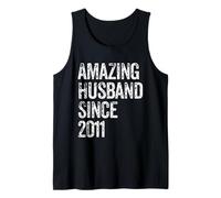 14th Wedding Anniversary for Husband Since 2011 14 Year Tank Top