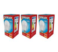 14w (100w) [3 Pack] LED GLS ES - Edison Screw (E27) Opal 3000k Warm White 1521lm's (Eveready s13628)