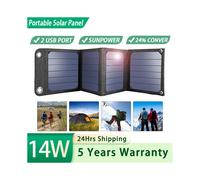(14W) 14W 25W 28W Solar Panel Portable Kit Solar System Foldable Waterproof USB Charger for Phone, Power Bank, Camping