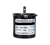 14W AC Gear electronic starter 60KTYZ Permanent Magnet Synchronous Gear electronic starter Low Speed 50Hz 2.5rpm 220V AUOQKQUT(60rpm)