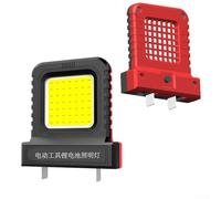 14W LED Work Light Built for 20V 21V Power Tool Batteries Featuring Visible Positive Negative Terminals and Stable Mounting (red)