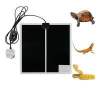 14W Reptile Vivarium Heat Mats Pets Heating Pad for for Turtle,Snakes,Lizard,Gecko Plants Seeding Heat Pads Adjustable Amphibian Tank Warmer,UK Plug (7W 14x28 cm) (BLACK, 14W-28 * 28cm)