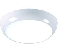 14W Round LED Bulkhead Fitting with Emergency Backup and Motion Detection - Daylight