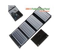 (14W Solar Cells) Solar Panel Folding Pack 28W 21W 14W 5V Photovoltaic Charger Solar Outdoor Power Bank Charging Board Dual USB Solar PV Cells