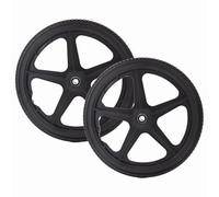 14x1.75 Rear Wheels for Wheelchair, 14 Inch Manual Wheelchairs Replacement Wheel, Solid Non-Inflatable Tire, Replaceable Trolley Rear Wheel Assembly (1 Set of 2)