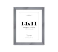 14x11 Grey Picture Frame - 14x11 Frame with A4 Mount for 14x11/A4 Pictures Vintage Style Decorative Wall Display Frame, 1 Pack