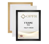 14x11 Inch Picture Photo Frame Black White Oak (Oak)