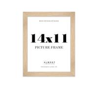 14x11 Photo Frame, Display 14x11 Pictures (35.6 x 27.9cm) Picture Frame for wall Display - Oak - 1 Pack