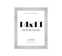 14x11 Photo Frame, Display 14x11" Pictures (35.6 x 27.9cm) Picture Frame for wall Display - Silver - 1 Pack