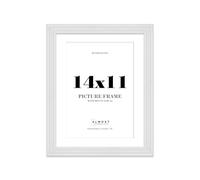 14x11" White Picture Frame - 14x11" Frame with A4" Mount for 14x11"/A4" Pictures Luxurious Style Ideal for Home Gallery Display, 1 Pack