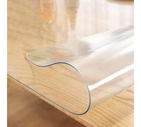 14x14 inch Frosted Transparent Vinyl Desk Mat 2.5mm Thick Plastic Table Protector for Desks & Tables Durable and Easy to Clean Surface Ideal for Home & Office Use