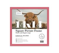 14x14 Inch Pink Square Thin Photo Frame Wall Mountable Thin Picture Frame Standard Square Photograph Size, 14" X 14"(35.6 X 35.6cm)