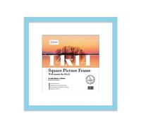 14x14 Light Blue Picture Frame with Mount for 12x12 Photos, Prints - Modern Square Wall Frame, 1 Pack