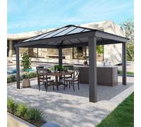 14x14 Palram Canopia Dallas Grey Garden Gazebo