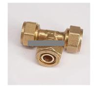 14x18mm IDxOD PEX-AL-PEX Tube Tee Brass Compression Pipe Fitting Connector for Floor Heating