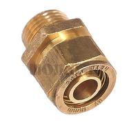 14x18mm IDxOD x 1/2" Male PEX-AL-PEX Tube Straight Brass Compression Pipe Fitting Connector for Floor Heating