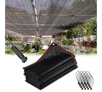14x27 FT Black Garden Shade Fabric - UV-Resistant Sun Shade Cloth with Grommets for Greenhouses Chicken Coops Plant Covers and Tomato Gardens - Mesh Tarp