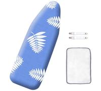 14x42 Inch Over-The-Door Ironing Board Replacement Pad/Cover,100% Cotton Iron Cover and Heavy-Duty Extra Thick Pad,Resists Scorching and Staining,Snugfit Ironing Board Cover