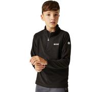 (14Yrs, Black) Regatta Kids Loco Half Zip Mini Stripe Outdoor Pullover Fleece