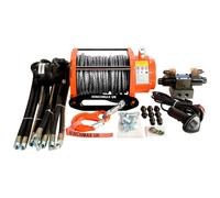 15,000lb Hydraulic Winch. 25m x 12mm Dyneema Rope. 24V System.