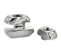 15-100Pcs T Nut M3-M6 T-Nut Drop In Nut Thread Standard Fast Slid Connector Nickel Plated Extrusion(EU20-M4(80pcs))