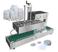 15-130mm Continuous Electromagnetic Induction Bottle Cap Sealer, Aluminum Foil Sealing Machine, Stainless Steel Automatic Heat Jar Sealing Machine for Plastic and Glass Bottles 35 to 85mm