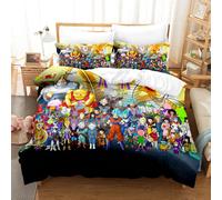 (15, 135*200 three-piece set) Anime bedding set Dragon Ball series 3D digital printing three-piece set