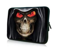 15"-15.6” inch Laptop Case Bag Pouch Protective Skin Cover Bag Water-Resistant Neoprene Notebook Computer Pocket Tablet Briefcase Multi-Color by Funky Planet Bags Cases (SkullRed eye)